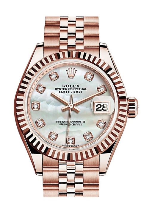 rolex datejust rose gold womens|Pre.